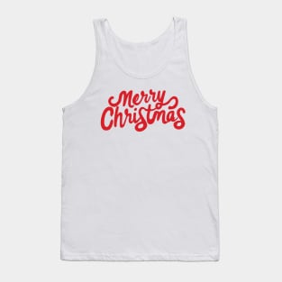 Merry Christmas In Classic Red Font Tank Top